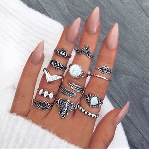 Beautiful 13 pc. Boho Jewelry Stacking Ring Set